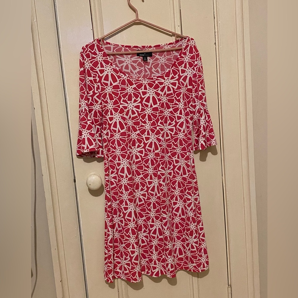 Ronnie Nicole pink and white dress size small